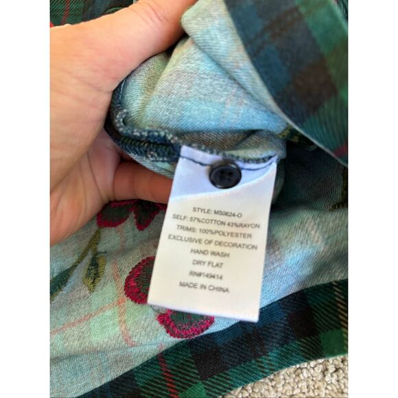 NWT Johnny Was RHODA embroidered LONG PJ SET, $275 XL A14 - Picture 9 of 10